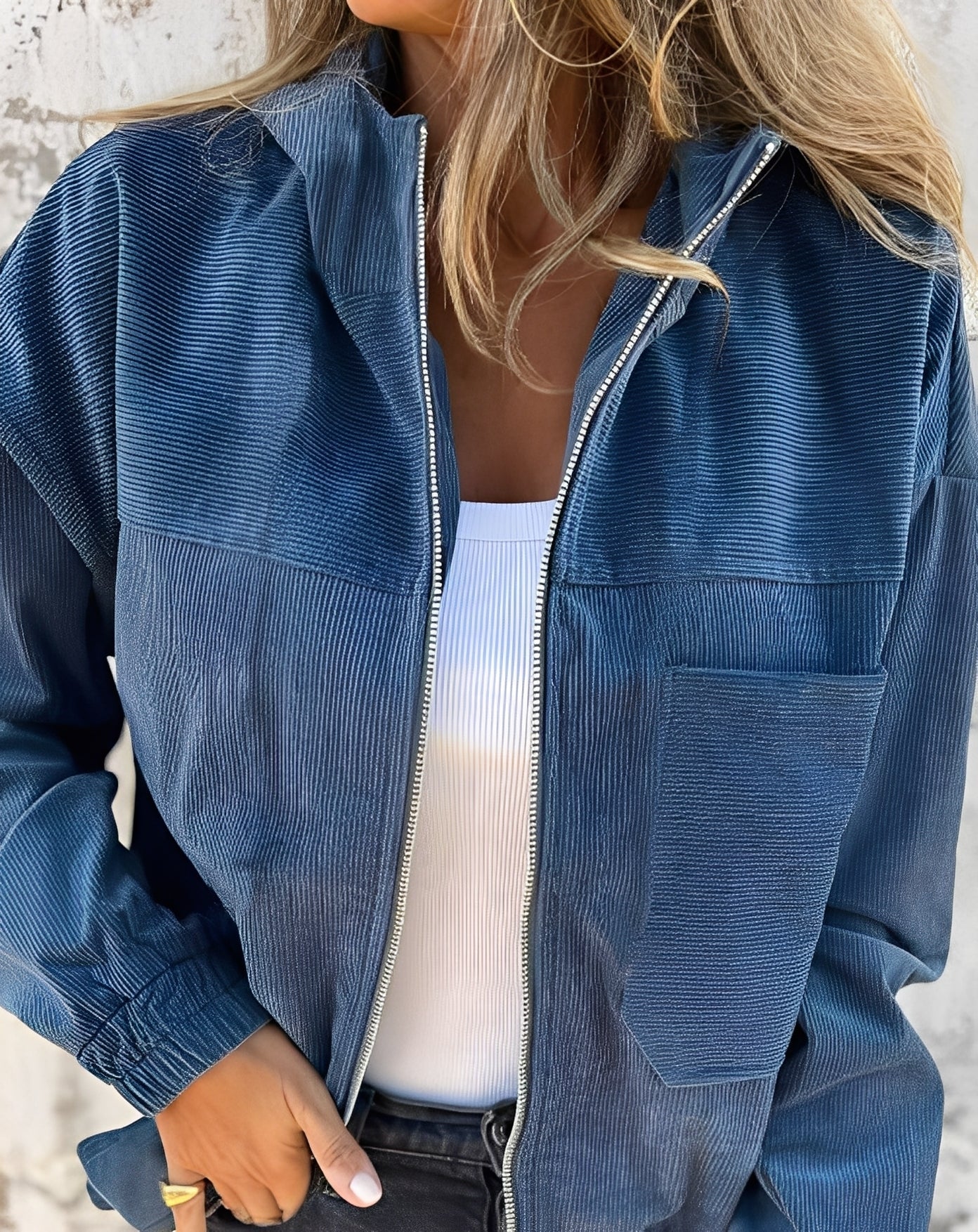 Gillian - Komfortable Cordjacke mit Kapuze für Damen