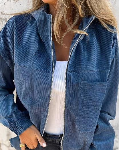 Gillian - Komfortable Cordjacke mit Kapuze für Damen