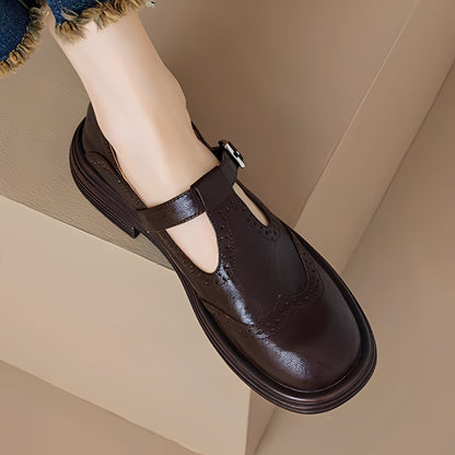 Marley - Stylish flat women's leather shoes