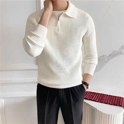 Justin - élégant pull pour homme avec fermeture éclair