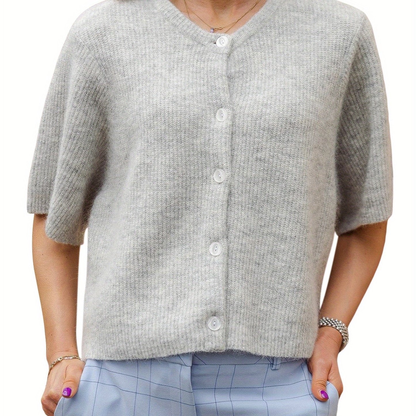 Margie - Legerer Cardigan mit kurzen Ärmeln für Damen