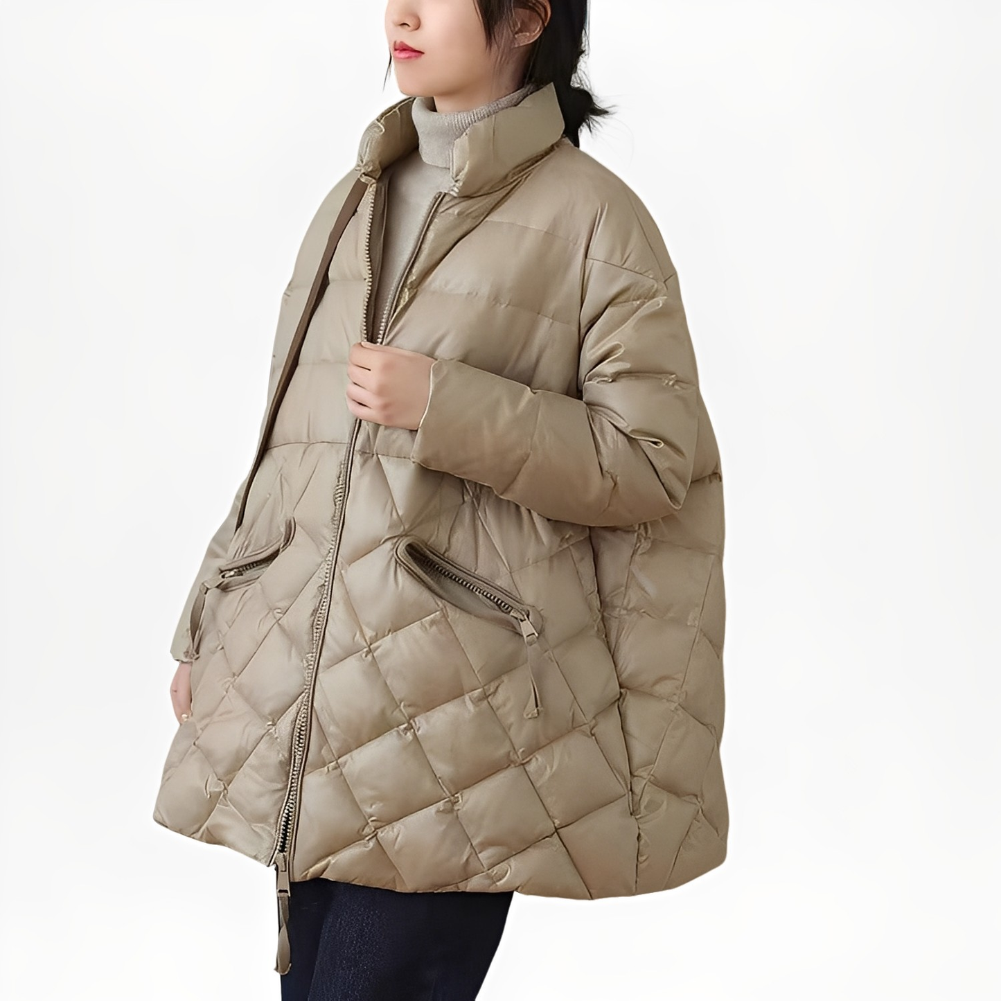Emily - Kuschelige Damenjacke mit Taschen und Reißverschluss