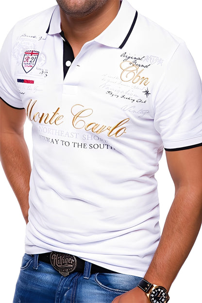 Brent - Polo confortable à motif pour hommes