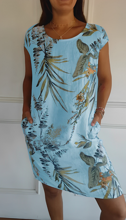 Tatiana - Leichtes Leinenkleid mit Print für den Sommer
