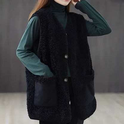 Emerie - Bequeme, warme Damenweste mit Taschen