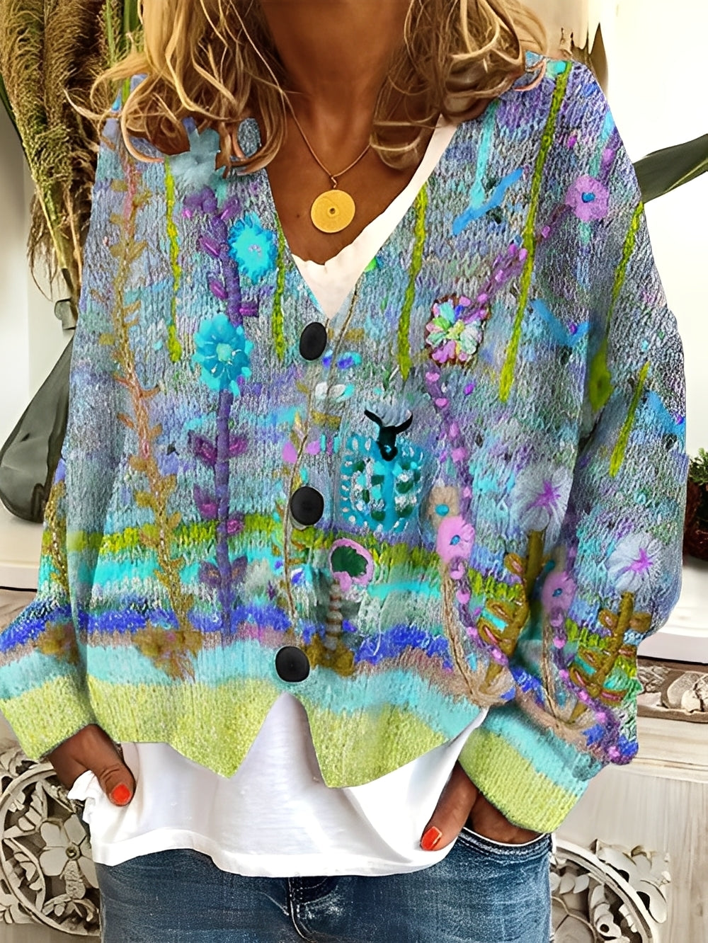 Daphné - Bequemer und farbenfroher Pullover für Damen