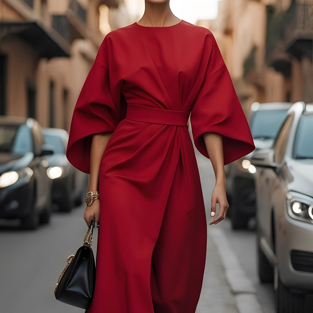 Lauriane - Elegantes Kleid mit Laternenärmeln für Damen