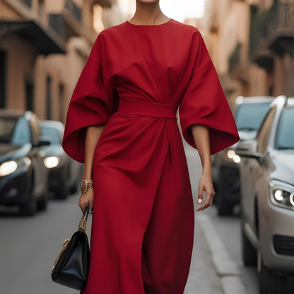 Lauriane - Elegantes Kleid mit Laternenärmeln für Damen