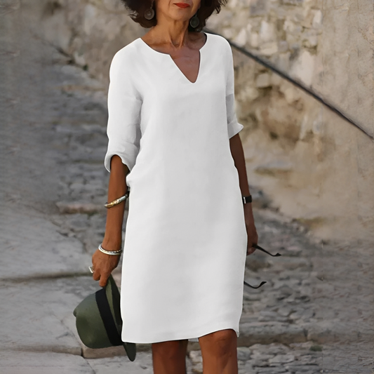 Carren - Damen V-Ausschnitt-Kleid mit Stil