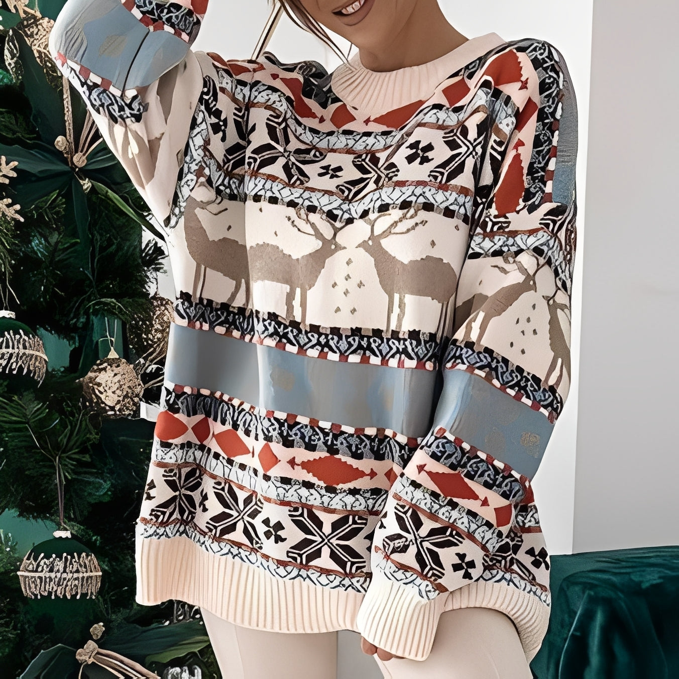 Rosemary - stylowy, ciepły sweter świąteczny dla kobiet