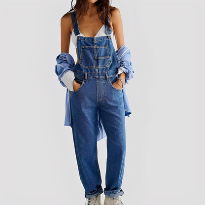 Mildred - Classic, wide-cut women's jeans overalls