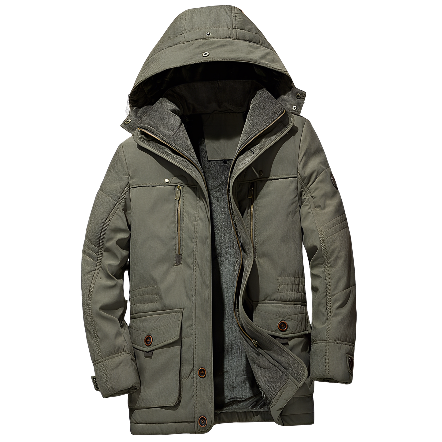 Bruce - Veste à capuche tendance pour homme avec doublure chaude