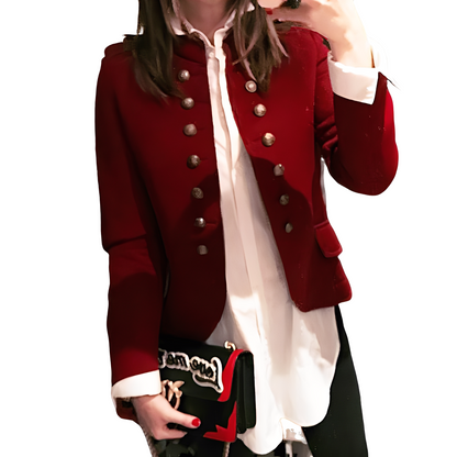 Rhoda - Fashionable blazer with stand-up collar for women