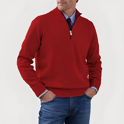 Nolan - Comfortable Men's Knit Sweater with Zipper