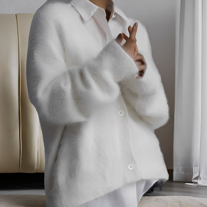 Emberly - Comfortable, casual cut women's sweater made of cashmere