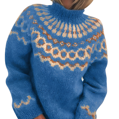 Charlee - cieplejszy, luźniej skrojony damski sweter z golfem