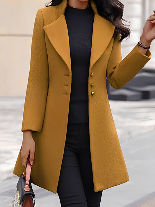 Aryana - Elegant, long-cut women's wool coat for formal occasions