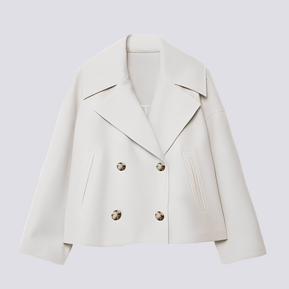 Bethney - Élégante veste courte en laine avec col revers pour femmes