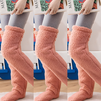 Camellia - Warm, over-the-knee winter socks for women