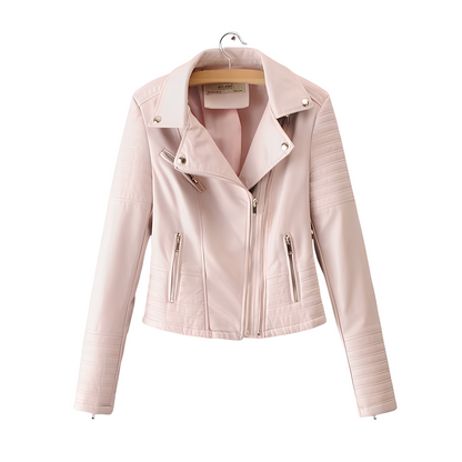 Cherie - Veste en cuir femme stylée et ajustée