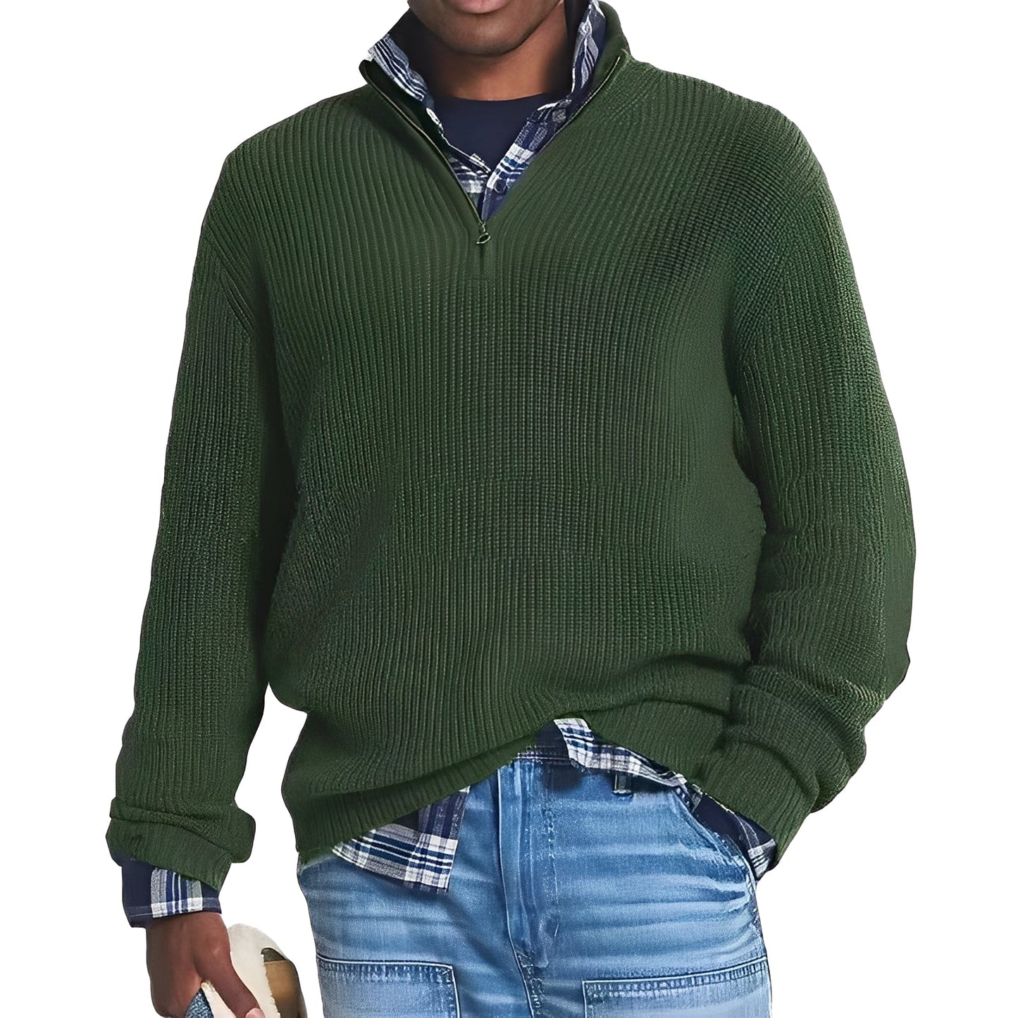 Edward - Cashmere men's sweater with zipper in modern design