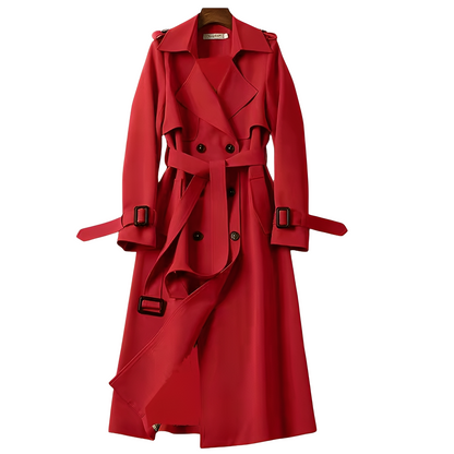Patricia - Elegant women's trench coat with buttons