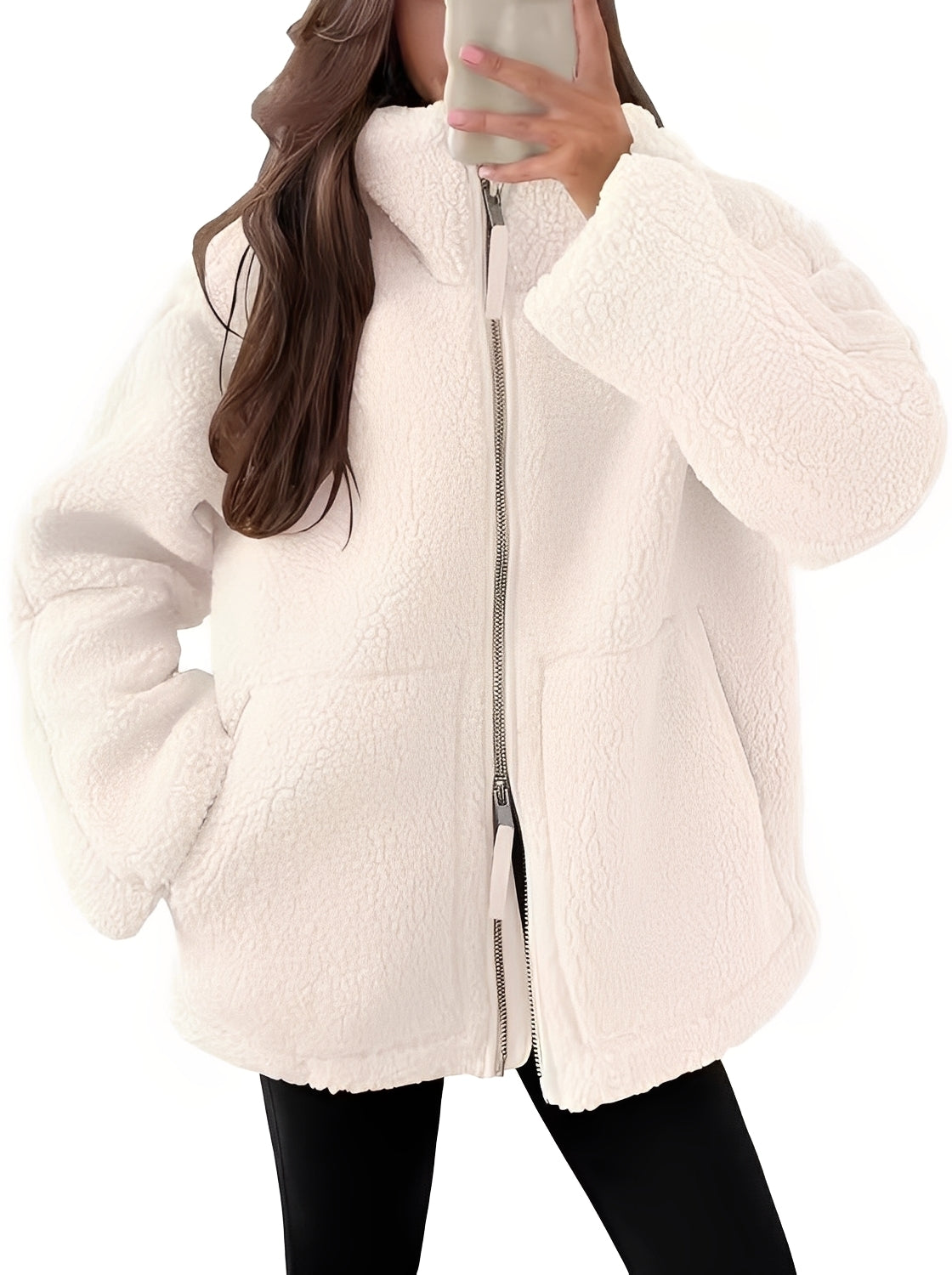 Rowena - Veste en laine élégante pour femmes avec fermeture éclair