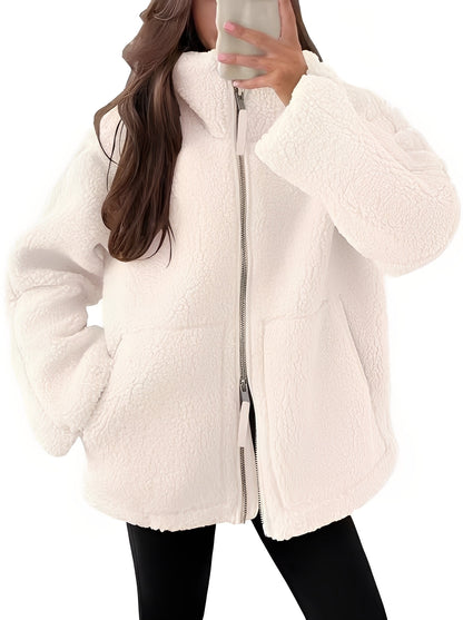 Rowena - Veste en laine élégante pour femmes avec fermeture éclair