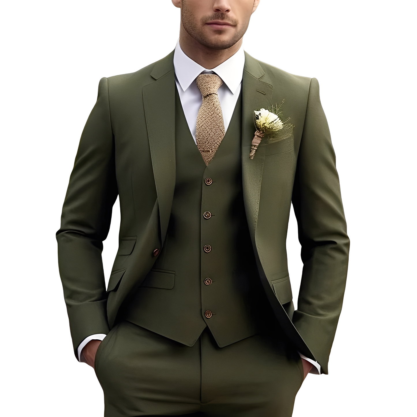 Austin - Traje de 3 piezas a la moda para hombre