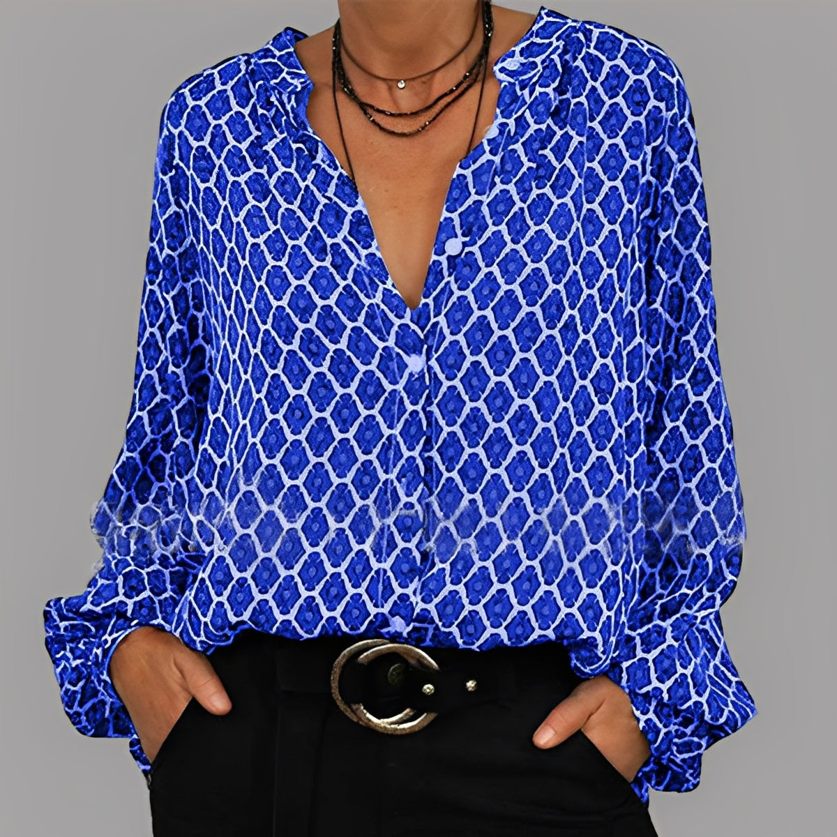 Angelle - Bequeme, locker geschnittene Frauenbluse