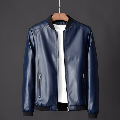Jeremy - Trendy Men's Biker Leather Jacket