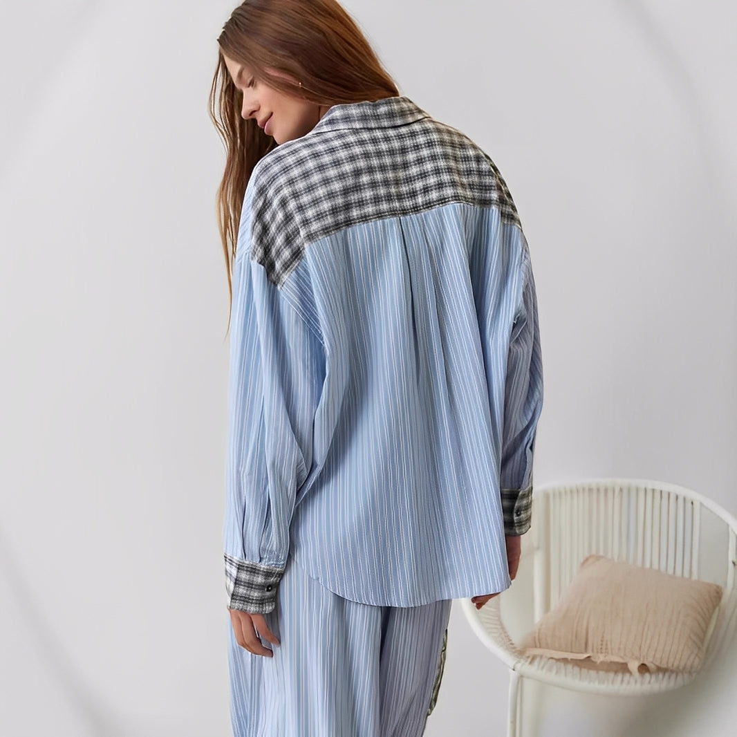 Elenora - Ensemble pyjama femme confortable et décontracté, deux pièces