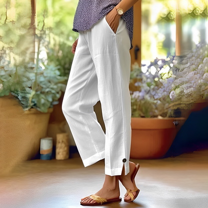 Kassia - Wygodne letnie spodnie dla kobiet z lnu