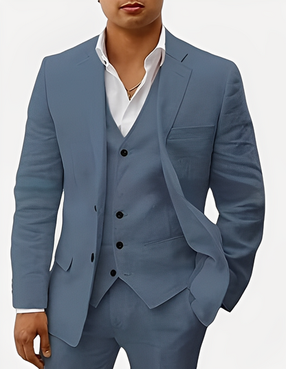 Beckham - Stylish men's linen set in three pieces