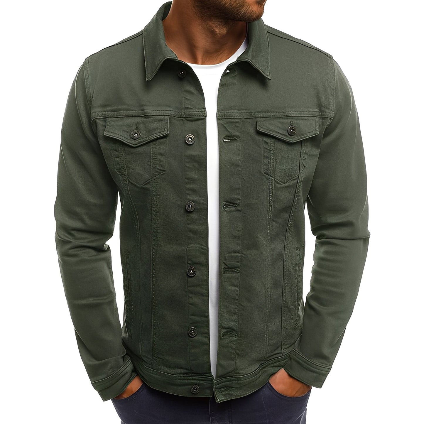 Steven - Stylowa kurtka jeansowa z kieszeniami dla mężczyzn