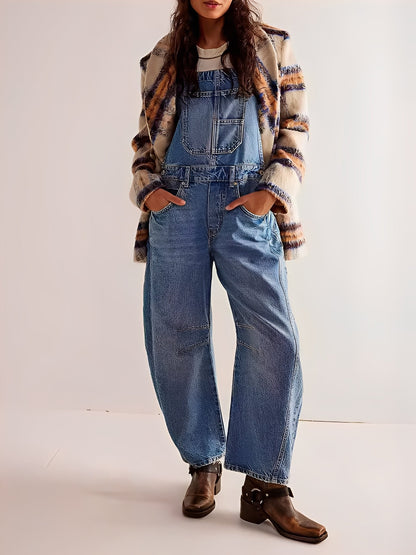 Clarisse - Lockeres Damen-Latzkleid aus Denim