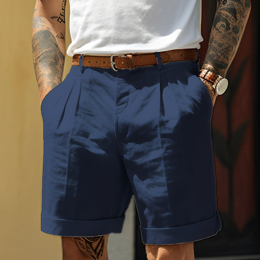 Adrian - Weit geschnittene Herren-Shorts im geraden Design