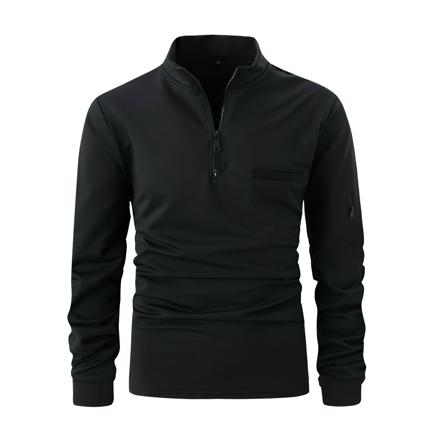 Lucian - Herren-Shirt mit Zipper und Tasche für Alltag
