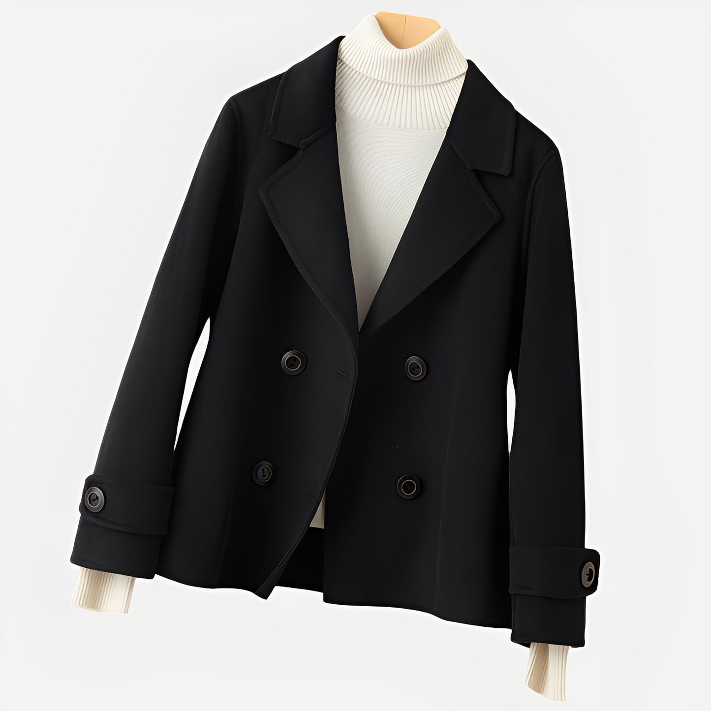 Sofia - Elegancka, krótka damska kurtka z kaszmiru