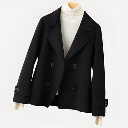 Sofia - Elegancka, krótka damska kurtka z kaszmiru