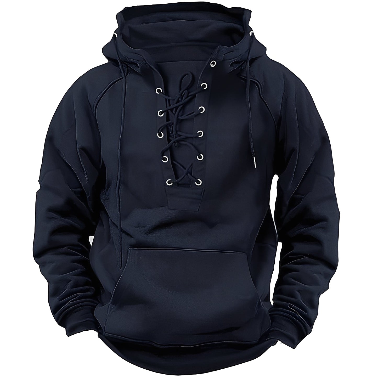 Rodney - Men's Hoodie with Subtle Lacing