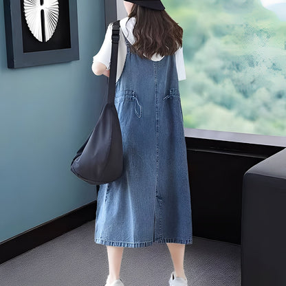 Kelsey - Freizeit-Denimkleid mit Taschen für Frauen