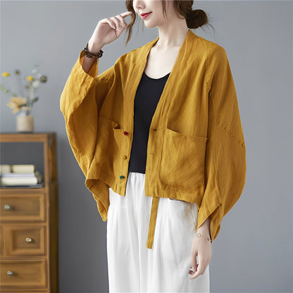 Shelia - Bequemer kurzer Cardigan mit Taschen