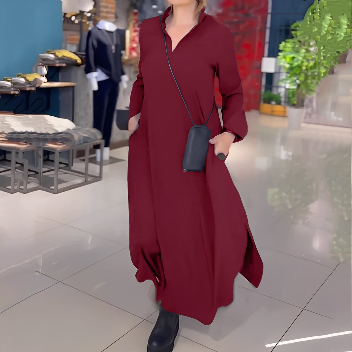 Hélène - lehké dámské šaty s bočním rozparkem