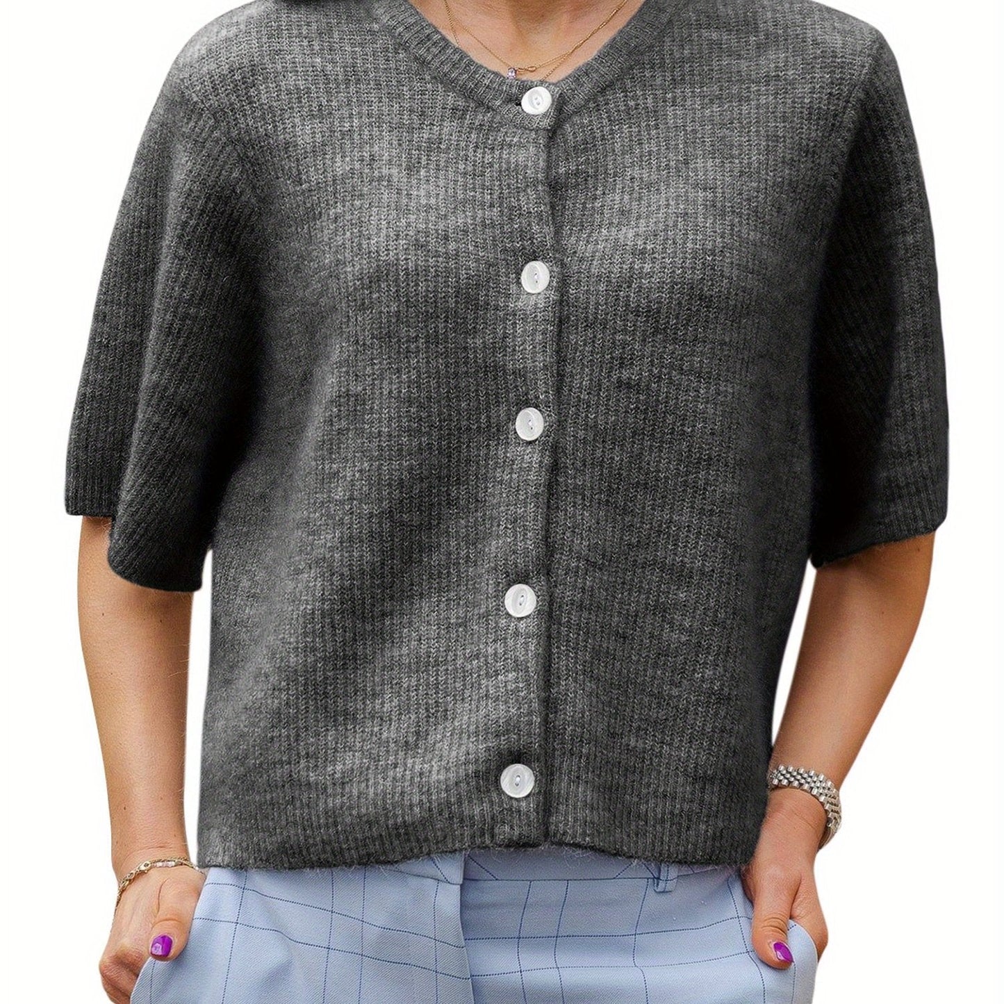 Margie - Legerer Cardigan mit kurzen Ärmeln für Damen