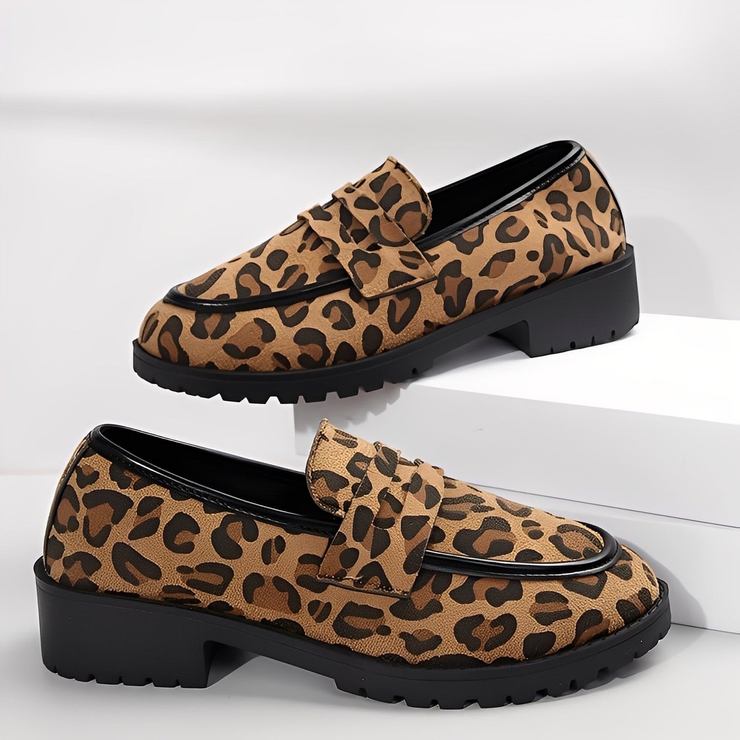 Camélia - Scarpe da donna alla moda con motivo leopardato