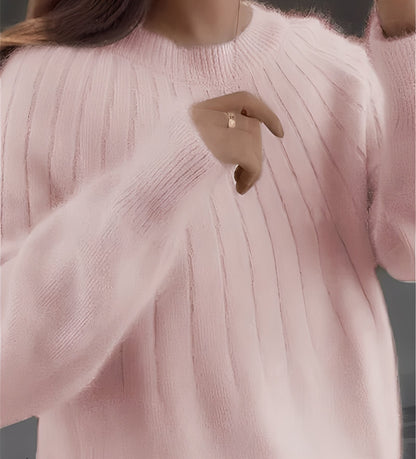 Josslyn - Elegancki, luźno skrojony damski sweter z kaszmiru