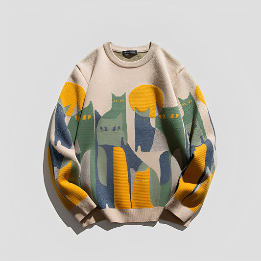 Davin - Elegancki męski sweter z wzorem