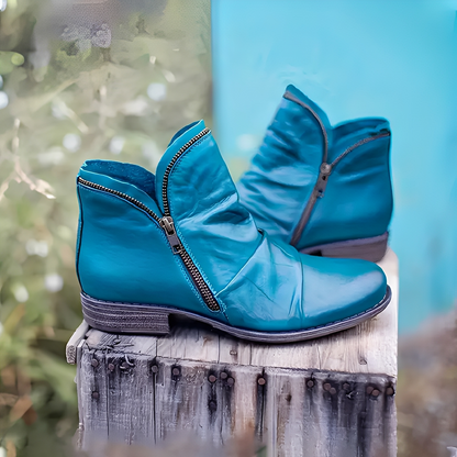 Maïa - Elegantní dámské kožené kotníkové boty