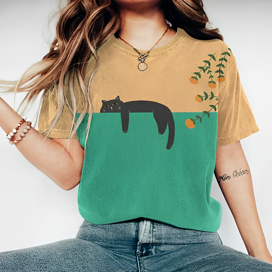 Julie - Cooles kreatives Damen-T-Shirt mit Druck